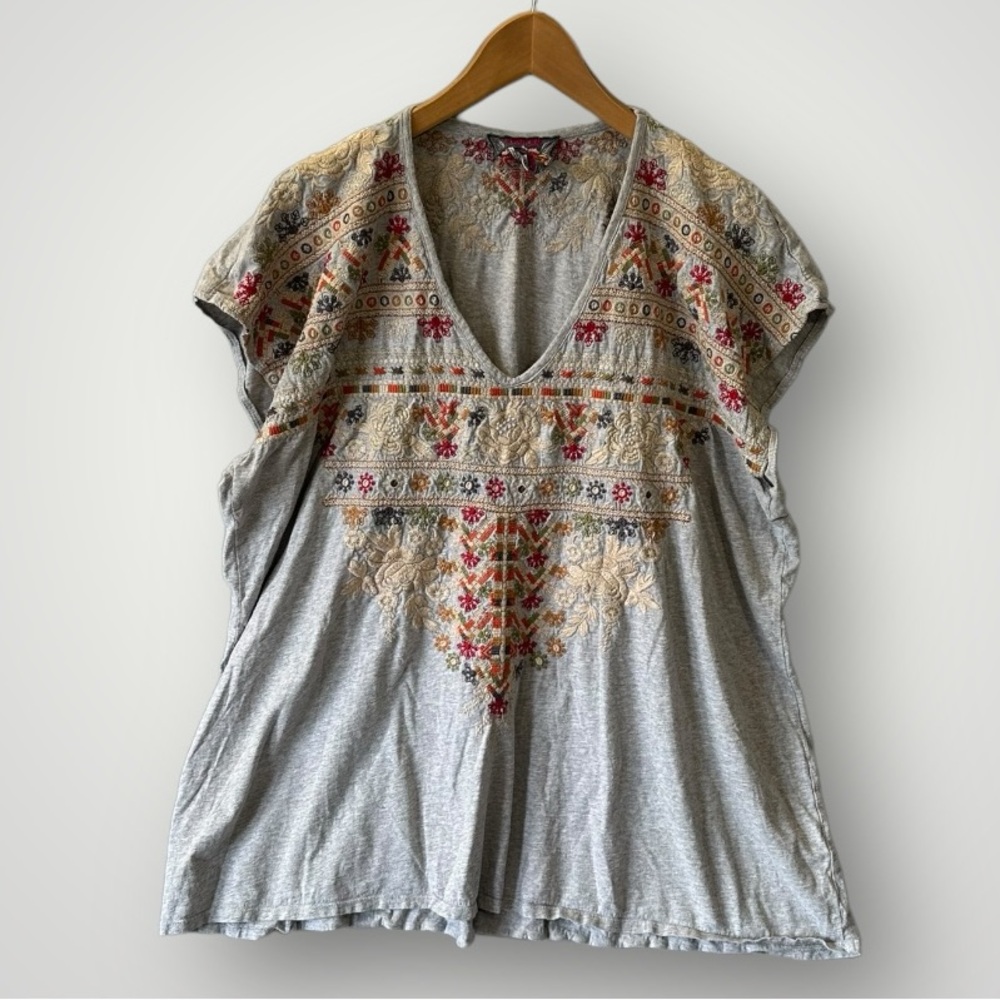 Johnny Was Embroidered Top Blouse Shirt Size 1X - Picture 1 of 8